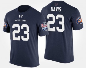 Peach Bowl Men's Navy Bowl Game Ryan Davis Auburn Tigers T-Shirt #23