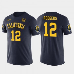 Aaron Rodgers Cal Bears T-Shirt #12 Green Bay Packers Football Future Stars Navy Mens