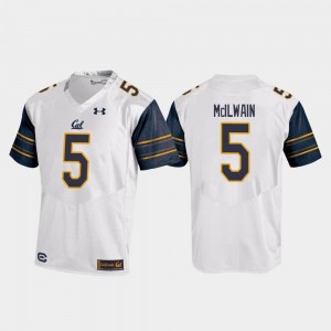College Football #5 White For Men's Replica Under Armour Brandon McIlwain California Golden Bears Jersey