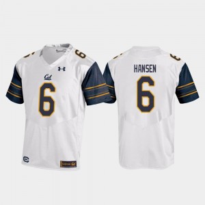 White Chad Hansen Cal Jersey Mens College Football Replica Under Armour #6