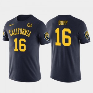 Navy Jared Goff Bears T-Shirt #16 Mens Future Stars Los Angeles Rams Football
