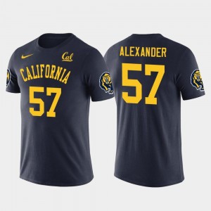 Men #57 Lorenzo Alexander Golden Bears T-Shirt Future Stars Buffalo Bills Football Navy