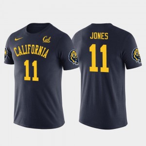 Navy #11 Marvin Jones California Golden Bears T-Shirt Detroit Lions Football Future Stars For Men's
