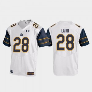 Replica Under Armour College Football #28 Mens Patrick Laird Cal Golden Bears Jersey White