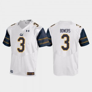 Ross Bowers California Golden Bears Jersey For Men #3 Replica Under Armour White College Football