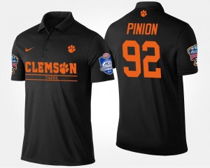 Black Bowl Game Atlantic Coast Conference Sugar Bowl Name and Number For Men #92 Bradley Pinion Clemson University Polo