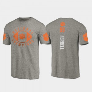 #99 Mens Gray Clelin Ferrell CFP Champs T-Shirt 2018 National Champions College Football Playoff Fanatics Branded