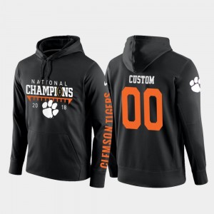 Clemson Tigers Custom Hoodies 2018 National Champions College Football Pullover Black Men #00