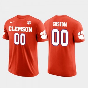 Future Stars #00 Orange Clemson University Customized T-Shirts For Men's Cotton Football