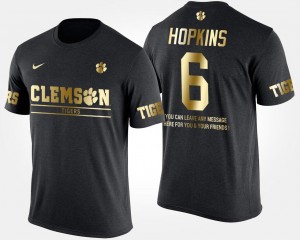 For Men Gold Limited Black DeAndre Hopkins Clemson University T-Shirt Short Sleeve With Message #6