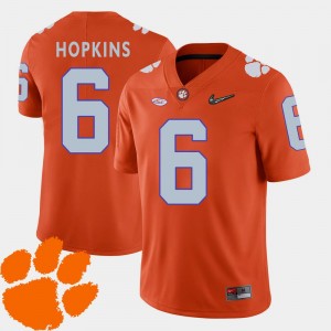 Men #6 2018 ACC Orange College Football DeAndre Hopkins Clemson Jersey