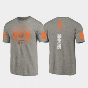 College Football Playoff Fanatics Branded For Men's 2018 National Champions Isaiah Simmons Clemson University T-Shirt Gray #11