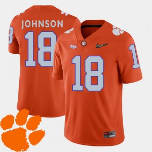 For Men 2018 ACC Orange #18 Jadar Johnson Clemson Tigers Jersey College Football