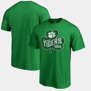 Kelly Green Paddy's Pride Big & Tall For Men St. Patrick's Day Clemson University T-Shirt