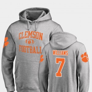 Men #7 Ash Mike Williams Clemson National Championship Hoodie Neutral Zone Fanatics Branded College Football