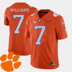 Mike Williams Clemson University Jersey College Football 2018 ACC #7 Orange Mens
