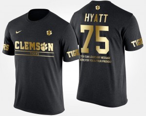 Gold Limited Black Mitch Hyatt Clemson T-Shirt For Men's Short Sleeve With Message #75