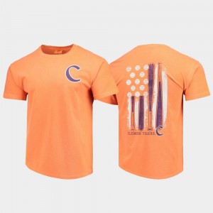 Baseball Flag Comfort Colors Orange For Men Clemson University T-Shirt