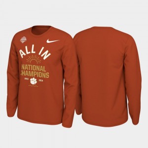 2018 National Champions Orange Men Celebration Long Sleeve College Football Playoff Clemson National Championship T-Shirt