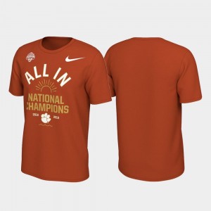 Clemson National Championship T-Shirt Celebration College Football Playoff Orange 2018 National Champions Men's