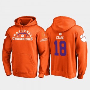 College Football Playoff Pylon #18 Orange T.J. Chase Clemson Hoodie For Men's 2018 National Champions