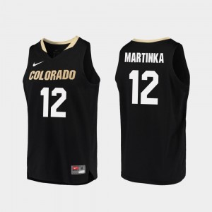 Black AJ Martinka Colorado Jersey Mens College Basketball #12 Replica