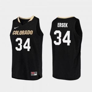Benan Ersek University of Colorado Jersey #34 Replica Black For Men College Basketball