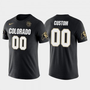 Colorado Buffaloes Customized T-Shirts Cotton Football For Men Future Stars Black #00
