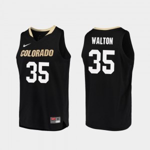 Dallas Walton Buffaloes Jersey College Basketball Black Replica #35 Men's