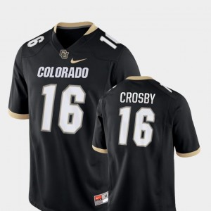 For Men College Football Nike #16 Game Black Mason Crosby Colorado Jersey