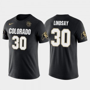 Phillip Lindsay Colorado Buffaloes T-Shirt Future Stars #30 Black Denver Broncos Football For Men