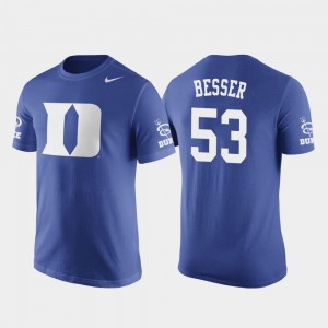 Future Stars Nike Basketball Replica #53 Royal Brennan Besser Duke University T-Shirt Men