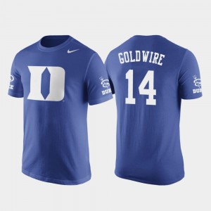 Jordan Goldwire Duke University T-Shirt Future Stars Royal Nike Basketball Replica #14 Men's
