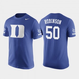 Royal For Men's Nike Basketball Replica Future Stars #50 Justin Robinson Blue Devils T-Shirt