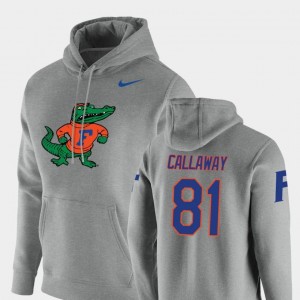 #81 Vault Logo Club Heathered Gray Nike Pullover For Men's Antonio Callaway University of Florida Hoodie
