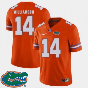 2018 SEC For Men's College Football #14 Chris Williamson University of Florida Jersey Orange