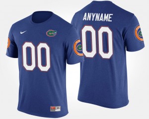 Mens Name and Number #00 Florida Custom T-Shirt Blue