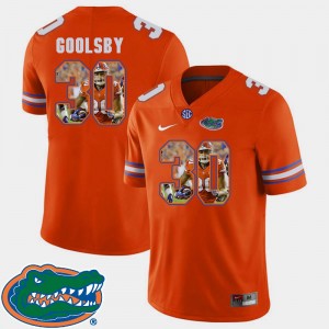 Men's Football #30 Orange Pictorial Fashion DeAndre Goolsby University of Florida Jersey