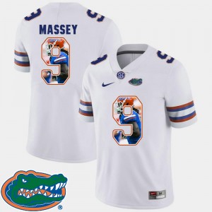 For Men's Dre Massey University of Florida Jersey Football White Pictorial Fashion #9