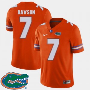 College Football Duke Dawson Florida Jersey For Men's Orange #7 2018 SEC