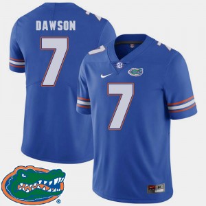 2018 SEC #7 Royal College Football For Men Duke Dawson Florida Gators Jersey