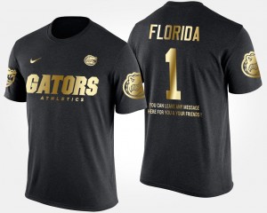 Gold Limited Mens #1 No.1 Short Sleeve With Message Black Florida T-Shirt