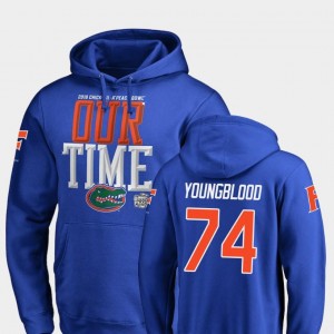 Fanatics Branded Counter Jack Youngblood Florida Hoodie For Men's #74 2018 Peach Bowl Bound Royal