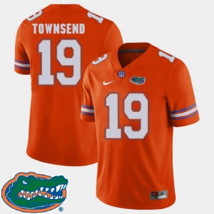 #19 Johnny Townsend Florida Gators Jersey College Football Orange 2018 SEC For Men's