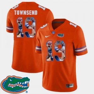 Orange Men's Johnny Townsend Florida Gators Jersey Pictorial Fashion Football #19