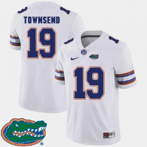 White For Men #19 Johnny Townsend University of Florida Jersey College Football 2018 SEC