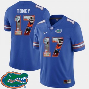 #17 For Men's Pictorial Fashion Football Royal Kadarius Toney Florida Gators Jersey