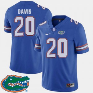 #20 Mens Malik Davis Florida Gators Jersey College Football 2018 SEC Royal