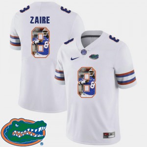 Football #8 Malik Zaire Florida Jersey White Pictorial Fashion For Men