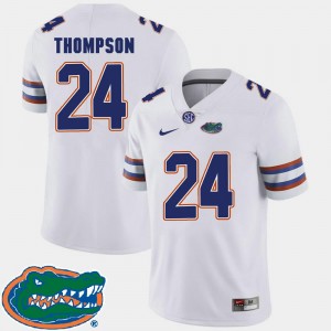 Mark Thompson Florida Gators Jersey #24 White For Men's 2018 SEC College Football
